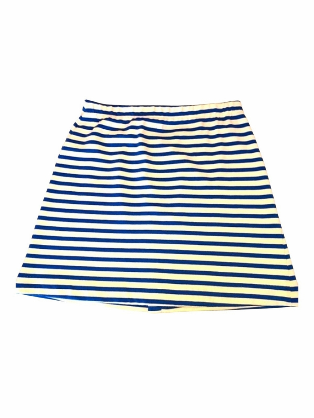 Three Dots Breton Knit Striped Mini Skirt Sz Small Nautical Coastal Exposed Zip